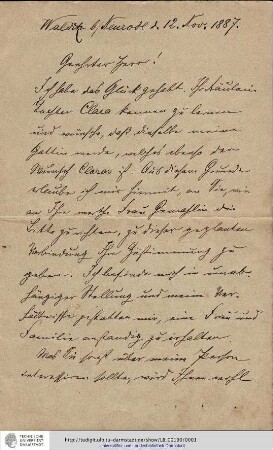 Brief vom 12.11.1887