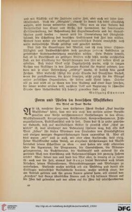 30: Form und Wesen im deutschen Musikleben : ein Brief an Paul Belker