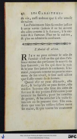L’Amitié est active.