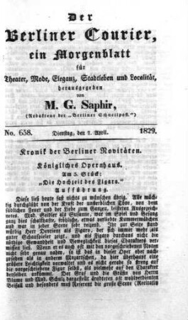 No. 658., Dienstag, den 7. April 1829