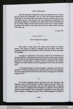 Appendix 7 Some Thoughts on Language