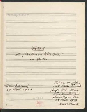 Claudine von Villa Bella. Auszüge. Arr.; B, pf (orch); g-Moll