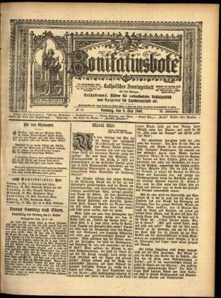 Erste Ausgabe vom Sonntag, den 09. Mai 1909.