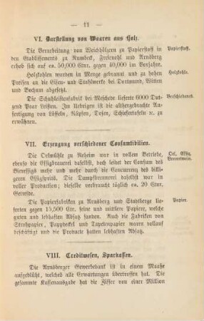 VI. Darstellung von Waaren aus Holz.