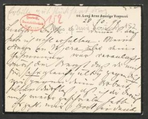 Briefkarten an Marie von Bülow : 28.10.1899