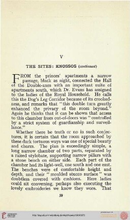 V. The Sites: Knossos (continued)