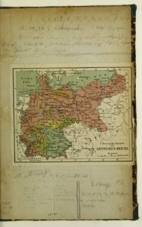 Übersichtskarte des Deutschen Reiches