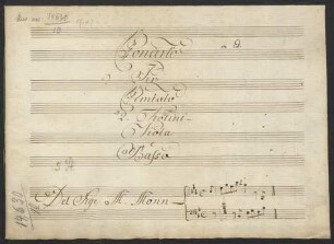 Konzerte; cemb, strings; Es-Dur; DTÖ 39 44
