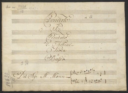 Konzerte; cemb, strings; Es-Dur; DTÖ 39 44