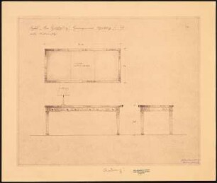 Haus Darré, Berlin-Dahlem Umbau: Tisch Herrenzimmer 1:10