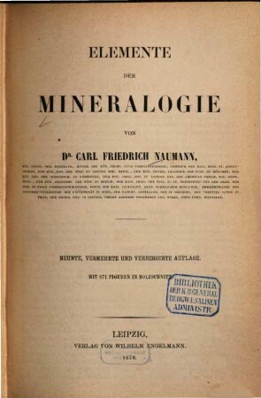 Elemente der Mineralogie