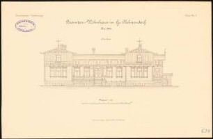 Beamtenwohnhaus, Groß Plehnendorf: Aufriss Südansicht 1:100