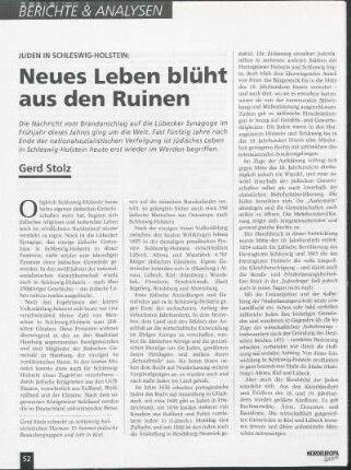 Juden in Schleswig-Holstein: Neues Leben blüht aus den Ruinen