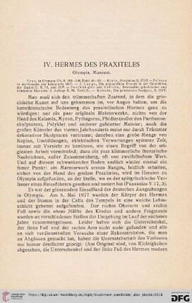 IV. Hermes des Praxiteles