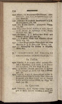 9.) Scriptores De Veritate Religionis Christianae.