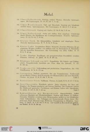 Möbel (Nr. 151-249)
