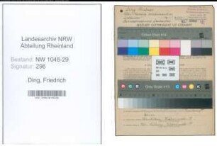 Entnazifizierung Friedrich Ding , geb. 13.03.1908 (Arbeiter)