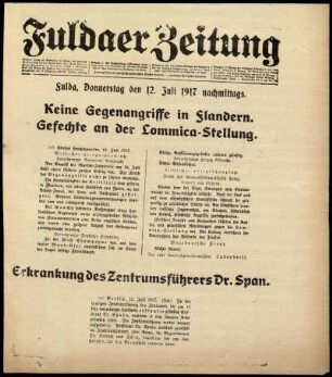 Ausgabe vom Donnerstag, den 12. Juli 1917.