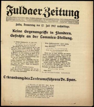 Ausgabe vom Donnerstag, den 12. Juli 1917.