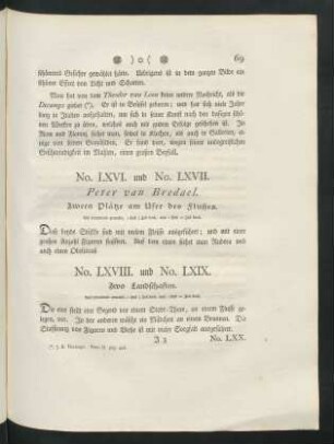 No. LXVIII. und No. LXIX. Zwo Landschaften