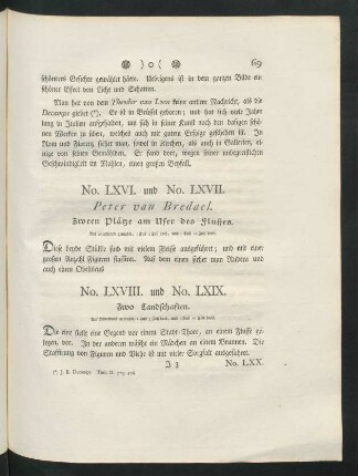 No. LXVIII. und No. LXIX. Zwo Landschaften