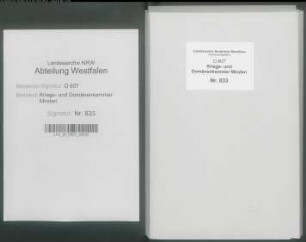 Amt Reineberg - Vogtei Levern: Heuerlingsregister (Pachtregister) und Viehregister der Bauerschaften Levern, Sundern, Destel und Mehnen