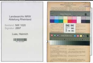 Entnazifizierung Heinrich Lues , geb. 26.06.1908 ()