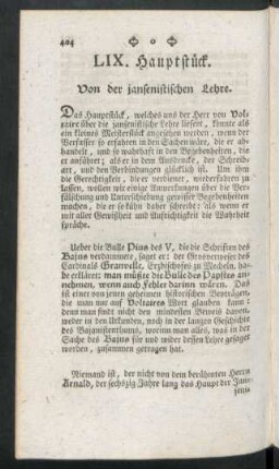 LIX. Hauptstück. Von der jansenistischen Lehre