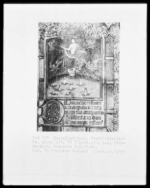 Ms. germ. oct. 32 (Ausst. 43): Lateinisches Stundenbuch, folio 70, Jüngstes Gericht