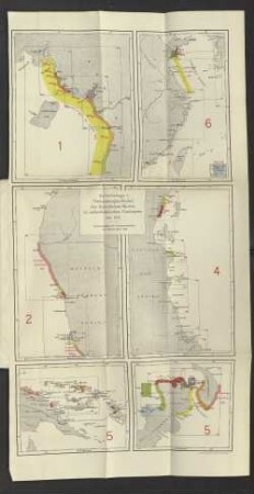 Kartenbeilage 1. Vermessungsarbeiten der Kaiserlichen Marine in außerheimischen Gewässern bis 1911