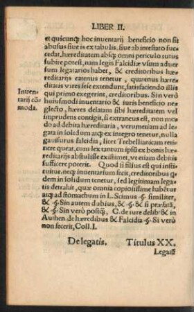 De legatis. Titulus XX.