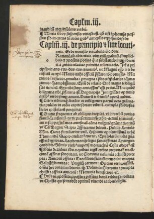 Cap[itu]l[u]m .iii. de principio [et] sine locutionis ...
