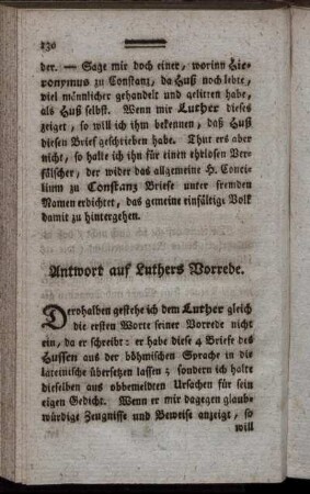 Antwort auf Luthers Vorrede.