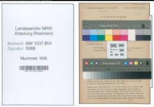 Entnazifizierung Willi Mummel , geb. 24.05.1895 (Schmelzer)