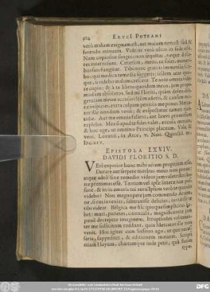 Epistola LXXIV. Davidi Floritio S. D.