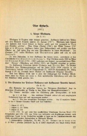 Vier Exkurse. [1917.]