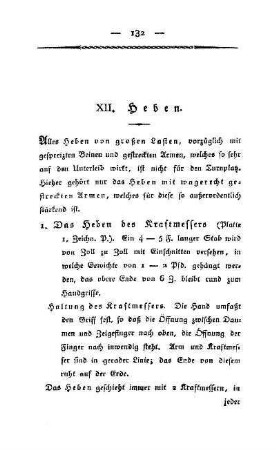 XII. Heben
