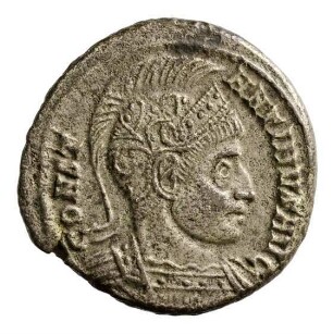 Münze, Follis, Aes 3, 318 - 319 n. Chr.