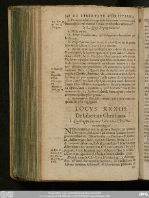 Locus XXXIII. De Libertate Christiana.