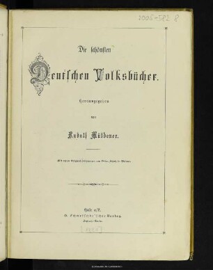Die schönsten deutschen Volksbücher