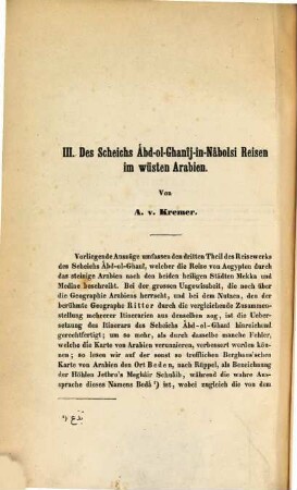 Des Scheichs Ábd-ol-Shanîj-en-Nabolsî's Reisen in Syrien, Aegypten und Hidschâs, 3