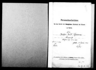 Graener, Paul Hermann Franz - Komponist 1922 - März - 8