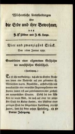 Vier und zwanzigstes Stück
