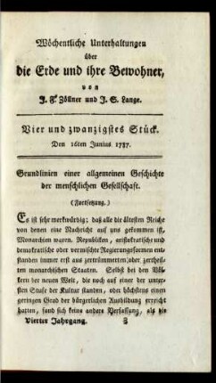 Vier und zwanzigstes Stück