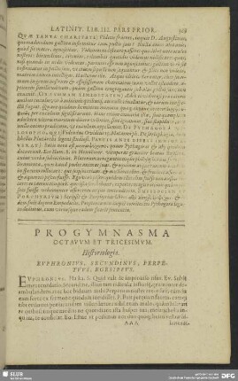 Progymnasma Octavum Et Tricesimum. Historiologia