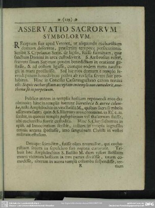 Asservatio Sacrorum Symbolorum