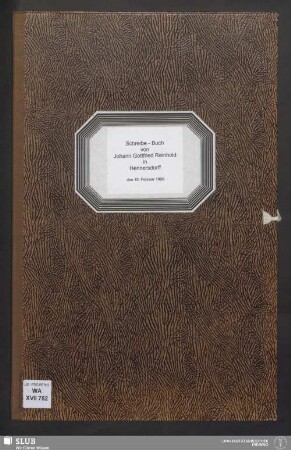 Schreibe-Buch - XVII 752 2.