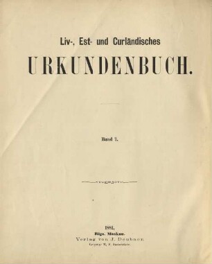 Liv-, est- und kurländisches Urkundenbuch : nebst Regesten. [1. Abteilung], 1423 Mai-1429 Mai