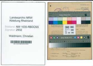 Entnazifizierung Christian Waldmann , geb. 18.12.1911 (Chemotechniker)