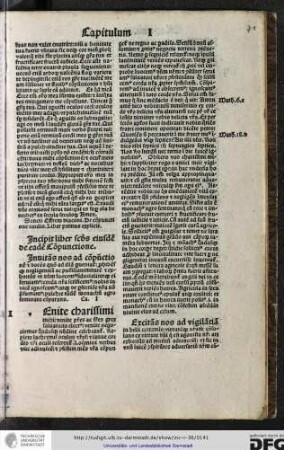 Invitans nos ad compunctionem et docens quomodo ad illam perveniatur prohibens quod negligentiam ac pusillanimitatem et exhortans..., capitulum I.